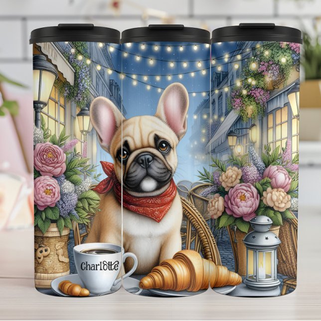 Bouteilles Isothermes French Bulldog : Café parisien Charme (Créateur téléchargé)