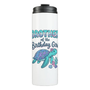 Bouteilles Isothermes Frère de la chemise de tortue de mer de la fille d