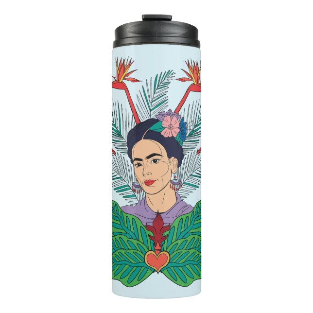 Bouteilles Isothermes Frida Kahlo | Oiseaux de Paradis Floral Graphic (Devant)