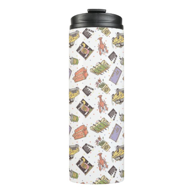 Bouteilles Isothermes FRIENDS™ | Motif à pois et icônes (Devant)