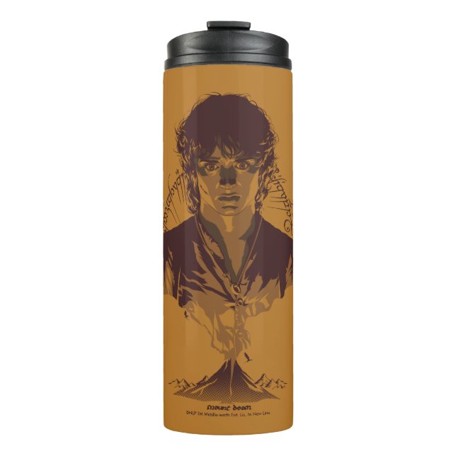 Bouteilles Isothermes FRODO™ MOUNT DOOM™ Tengwar Inscription Graphic (Devant)