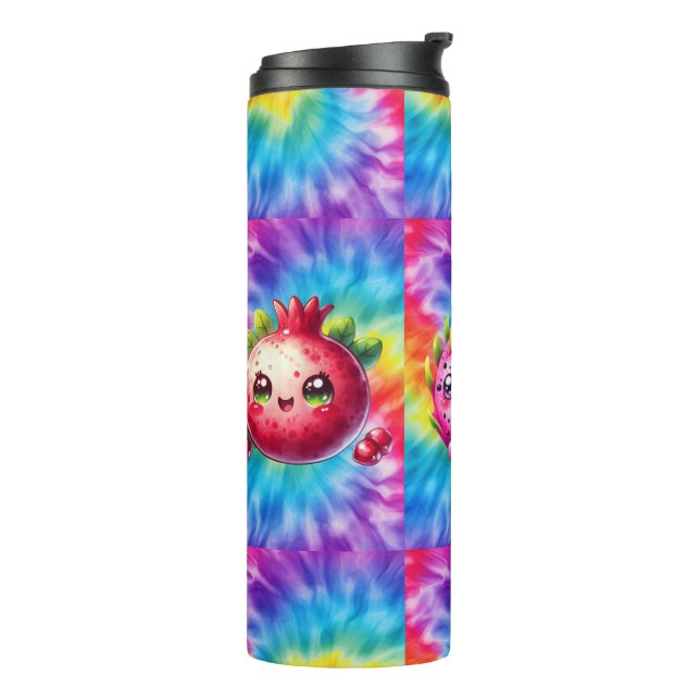 Bouteilles Isothermes Fruit du dragon heureux Tie-Dye (Tourné sur la gauche)