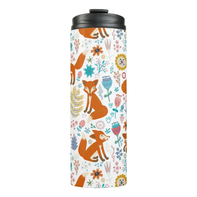 Bouteilles Isothermes Fruits mignons et fleurs motif (Devant)