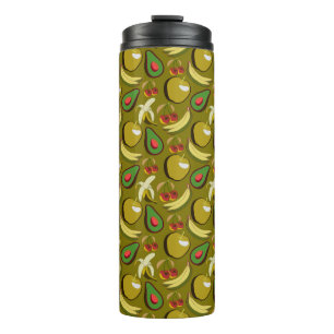 Bouteilles Isothermes Fruits tropicaux sans soudure motif jaune