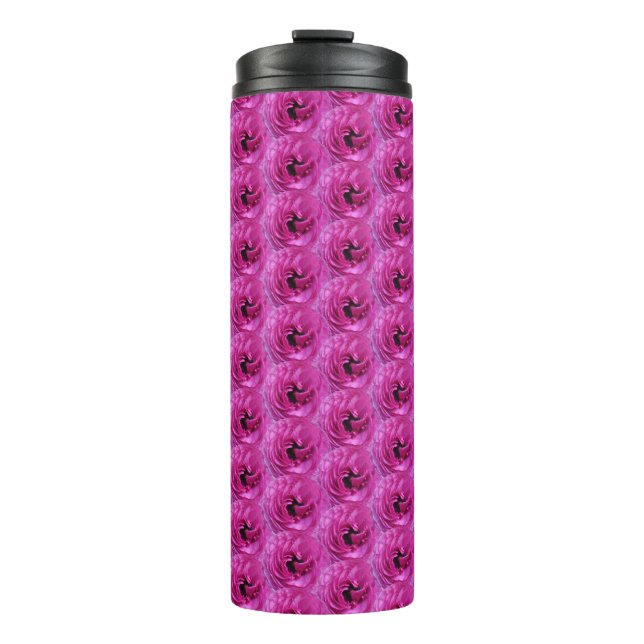 Bouteilles Isothermes Fuchsia Ranunculus - Design Floral moderne (Devant)