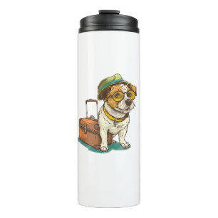 Bouteilles Isothermes Fun Travellers Chien avec sac Graphic pour valise