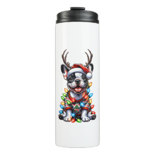 Bouteilles Isothermes Funky French Bulldog Christmas Light Santa Hat Rei