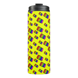 Bouteilles Isothermes Funky Neon Rainbow Block Motif