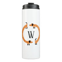 Funny Dachshund Saucisse Chien Monogramme