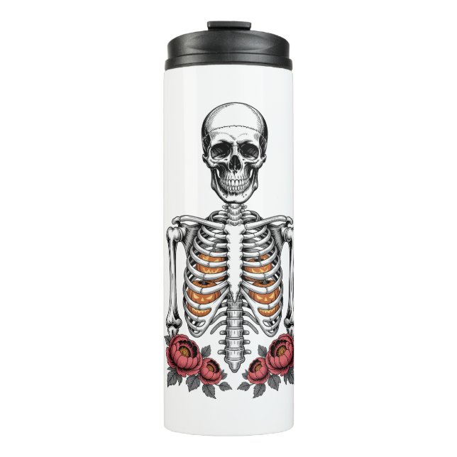 Bouteilles Isothermes Funny Skeleton Citrouille Fall (Devant)