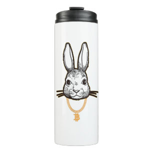 Bouteilles Isothermes Gangsta Bunny Rabbit Bitcoin TShirt Crypto pièce M
