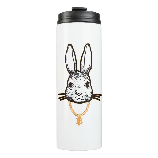 Bouteilles Isothermes Gangsta Bunny Rabbit Bitcoin TShirt Crypto pièce M (Devant)
