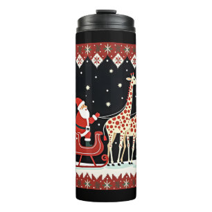 Bouteilles Isothermes Garçons Filles Santa Claus équitation Giraffe Slei