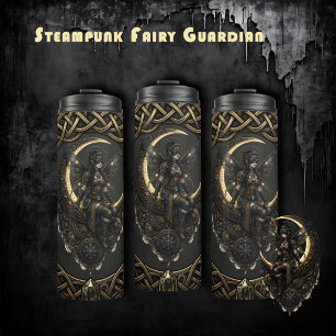 Bouteilles Isothermes Gardien Fée Steampunk.