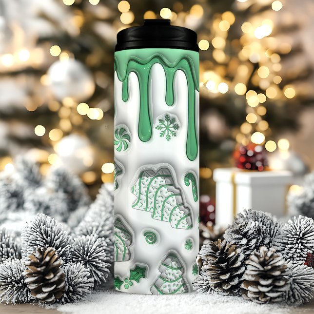 Bouteilles Isothermes Gâteaux de Noël en 3D arbre vert (Créateur téléchargé)