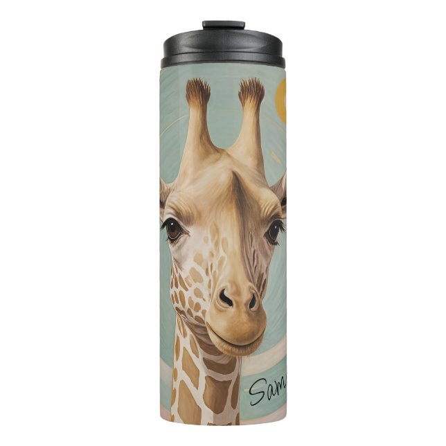 Bouteilles Isothermes Géant doux : Pastel Giraffe (Devant)