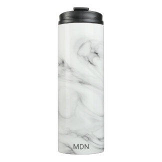 Bouteilles Isothermes Géode de marbre gris avec Monogramme