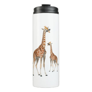 Bouteilles Isothermes Girafe avec lunettes de soleil Jungle Safari Anima