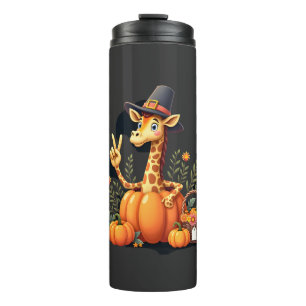 Bouteilles Isothermes Girafe de la fête de Thanksgiving Femme Automne Ci