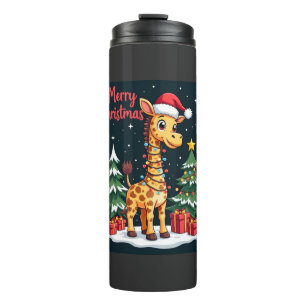 Bouteilles Isothermes Girafe Joyeux Noël Éclairage de l'Arbre de Noël Pè