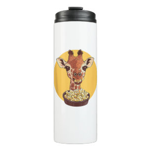 Bouteilles Isothermes Giraffe Avec Popcorn Cartoon Humour animal
