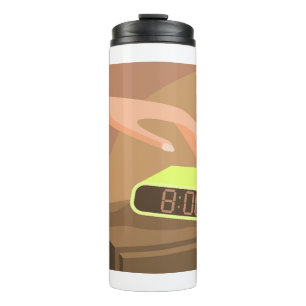 Bouteilles Isothermes Girls hand pushing on alarm clock snooze button