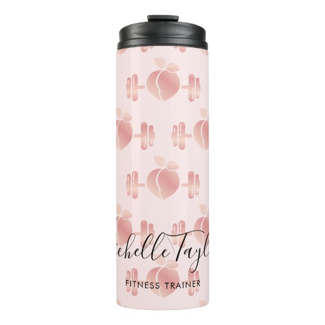 Bouteilles Isothermes Girly Blush Rose Gold Fitness Trainer voiture d'af (Devant)