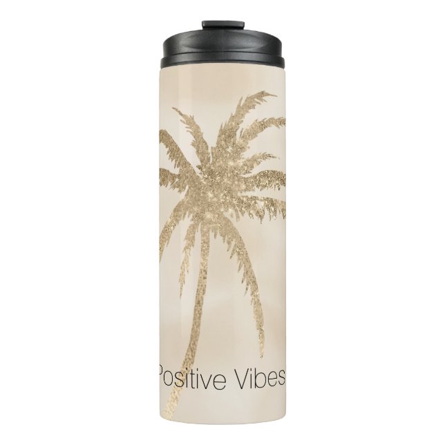 Bouteilles Isothermes Glam Gold Tropical Palm Tree Ombre (Devant)