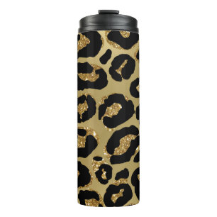 Bouteilles Isothermes *~* Glam LEOPARD GOLD Parties scintillant Thermiqu