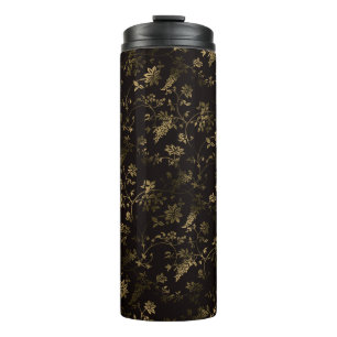 Bouteilles Isothermes Glam or feuille motif brun