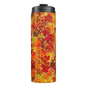 Bouteilles Isothermes Glittery Fall Maple Feuilles
