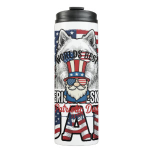 Bouteilles Isothermes Gnome Papa Patriotique Design de T-Shirt Vectoriel