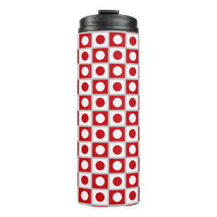 Bouteilles Isothermes Gobelet Thermique Moderne Abstrait Rouge et Blanc