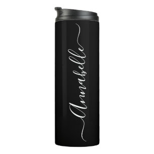 Bouteilles Isothermes Gobelet Thermique Personnalisé Nom Noir Blanc