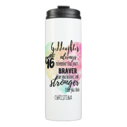 Bouteilles Isothermes Godgirl Sweet16 Citer Braver cadeau plus fort