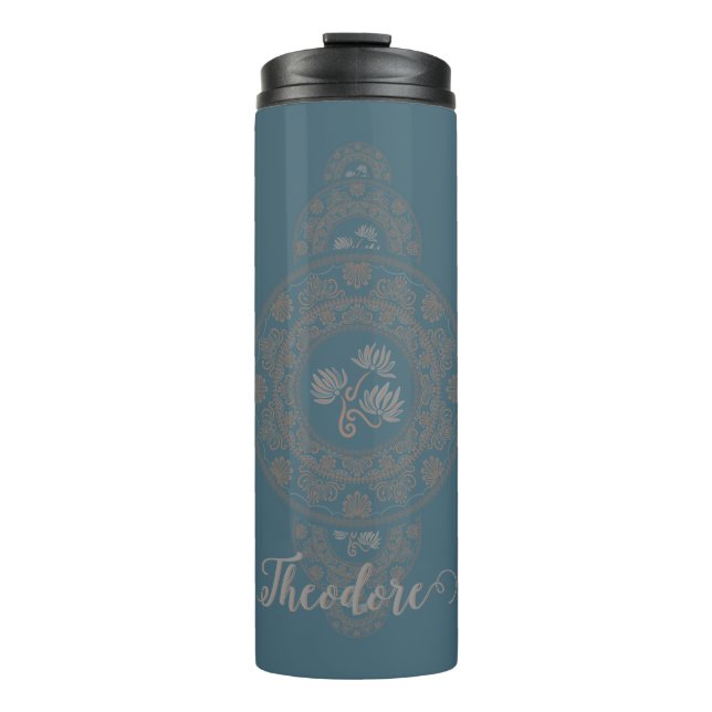 Bouteilles Isothermes Gold Rococo Lotus Ornamental Mandala (Devant)