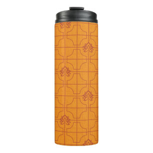 Bouteilles Isothermes Golden Lotus Grid Motif - Le Lotus Blanc