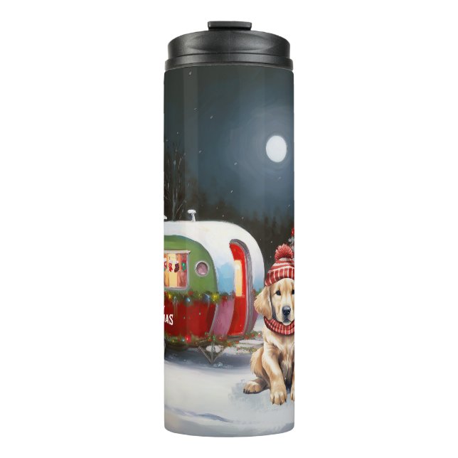 Bouteilles Isothermes Golden Retriever Caravan Christmas Adventure (Devant)