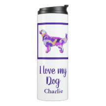 Golden Retriever Chien Silhouette Purple PY&B