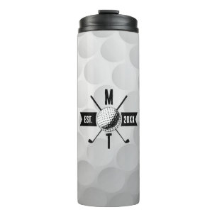 Bouteilles Isothermes Golf Ball Texture & Club Premier Monogramme
