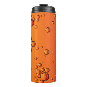 Bouteilles Isothermes gouttelettes d'eau sur la surface orange
