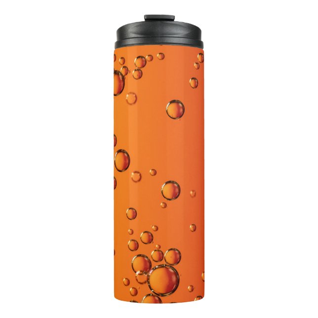 Bouteilles Isothermes gouttelettes d'eau sur la surface orange (Devant)