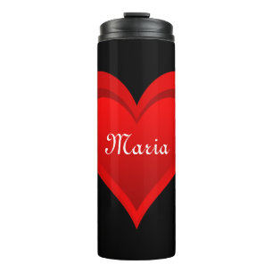 Bouteilles Isothermes Gradients RED LOVE HEART + votre backgr. & idées