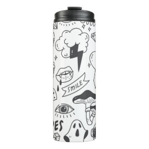 Bouteilles Isothermes Graffiti mignon : Doodle Art Set.