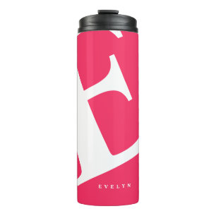 Bouteilles Isothermes Grand initial   Typographie moderne   Rose