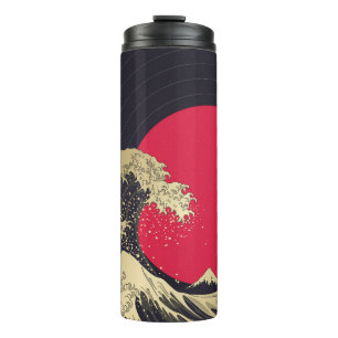 Bouteilles Isothermes "Grande vague de kanagawa". Hokusai, vague japonai