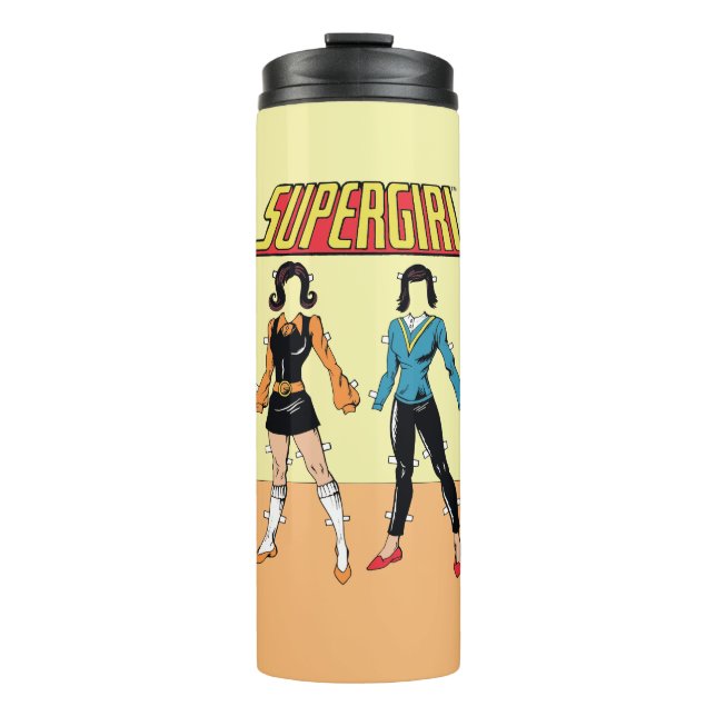 Bouteilles Isothermes Graphique de poupée en papier supergirl (Devant)