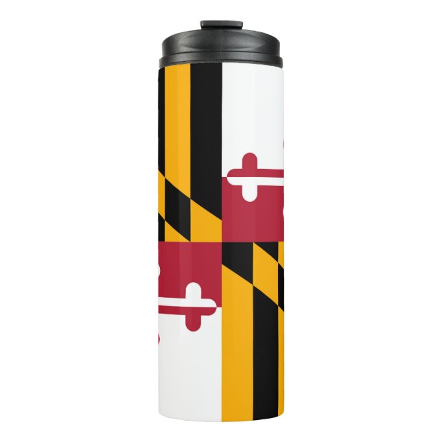 Bouteilles Isothermes Graphique dynamique de drapeau d'état du Maryland (Devant)