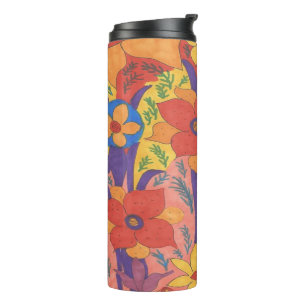 Bouteilles Isothermes Gras Bohemian Orange Garden Imprimer