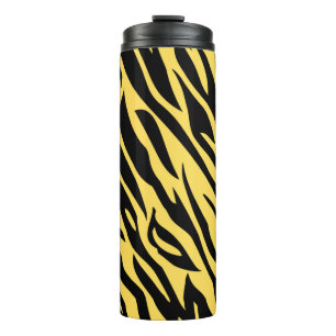 Bouteilles Isothermes Gras Tiger Grille Motif Voyage Mug - Jaune Sauvage
